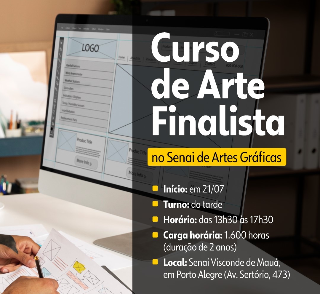 Curso de Arte Finalista do Senai de Artes Gráficas tem reembolso de até ...