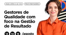 Inscreva-se no curso online para gestores de qualidade, que ocorre de 13 a 15/08, com 50% de desconto