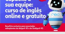 Inscri&#231;&#245;es gratuitas no curso de ingl&#234;s do NEO para associadas adimplentes &#224; Abigraf-RS e o Sindigraf-RS at&#233; 28/08