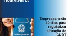 Empresas ter&#227;o 30 dias para regularizar situa&#231;&#227;o da CNDT