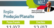 Bate-papo com o presidente visitar&#225; Erechim e Passo Fundo em julho